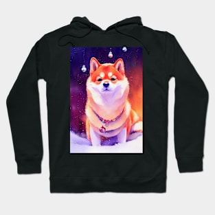 Watercolor shiba inu Hoodie